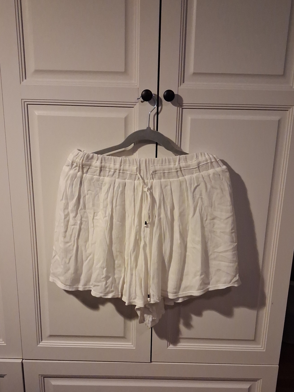 The Vanity Room White Lightweight Drawstring Shorts